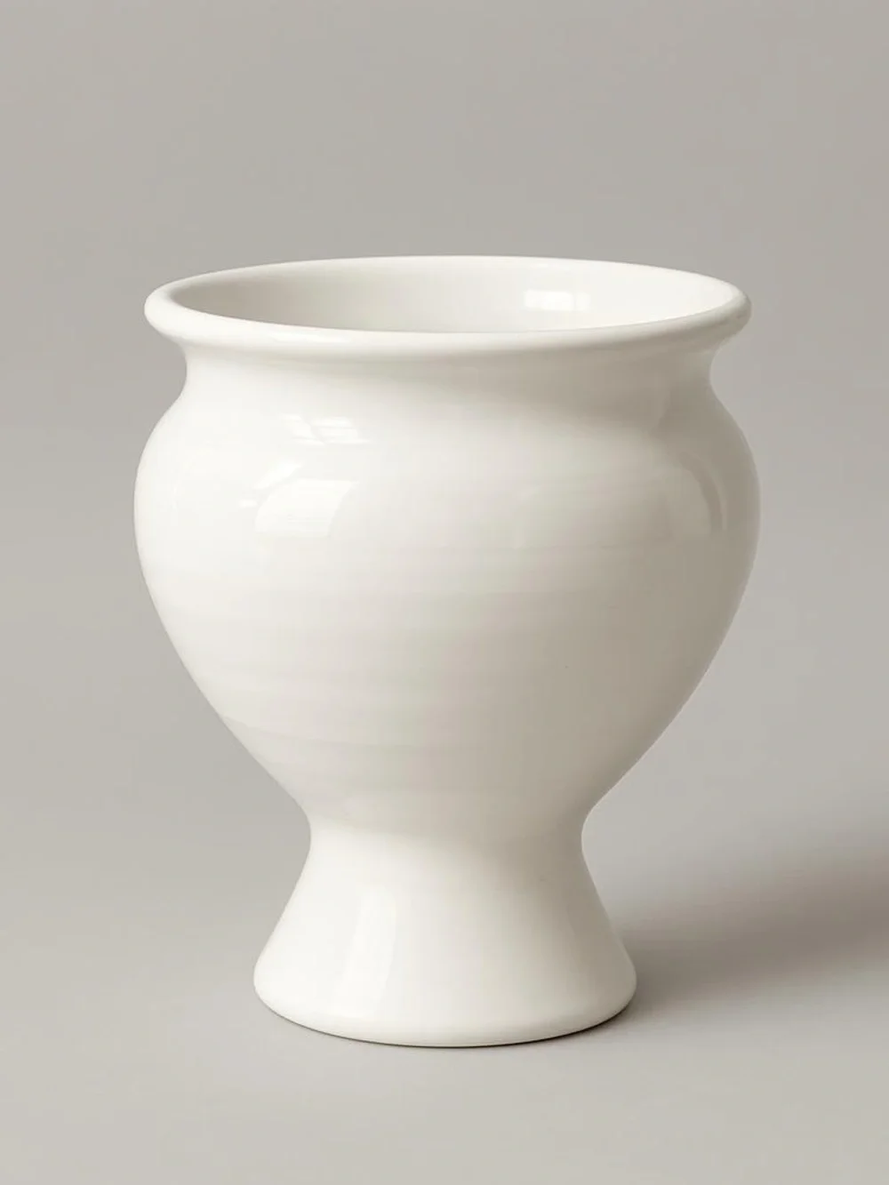 Classic White Ceramic Urn Vase